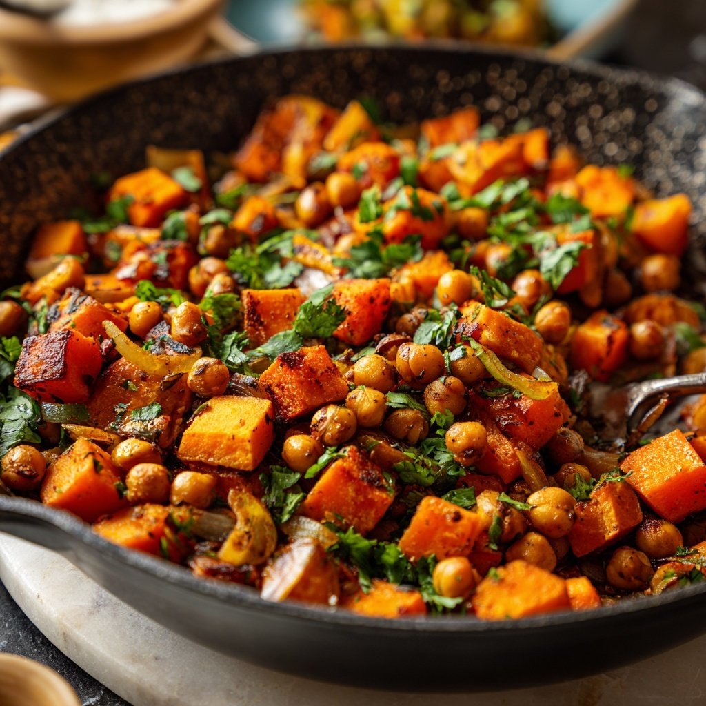 Sweet Potato Chickpea Hash