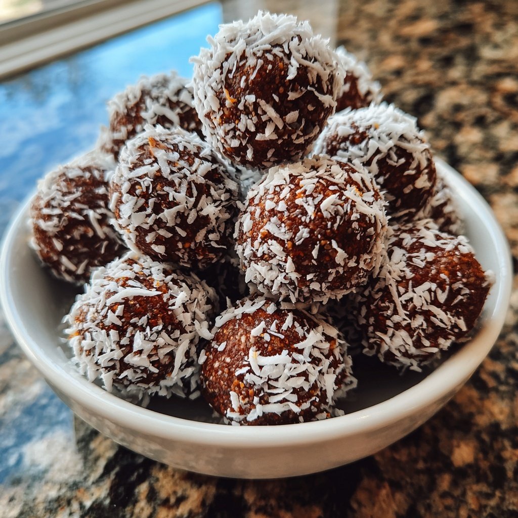 Valentines Treats Chocolate Coconut Balls