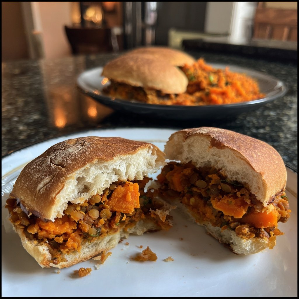Easy Slider Sweet Potato Lentil Sliders