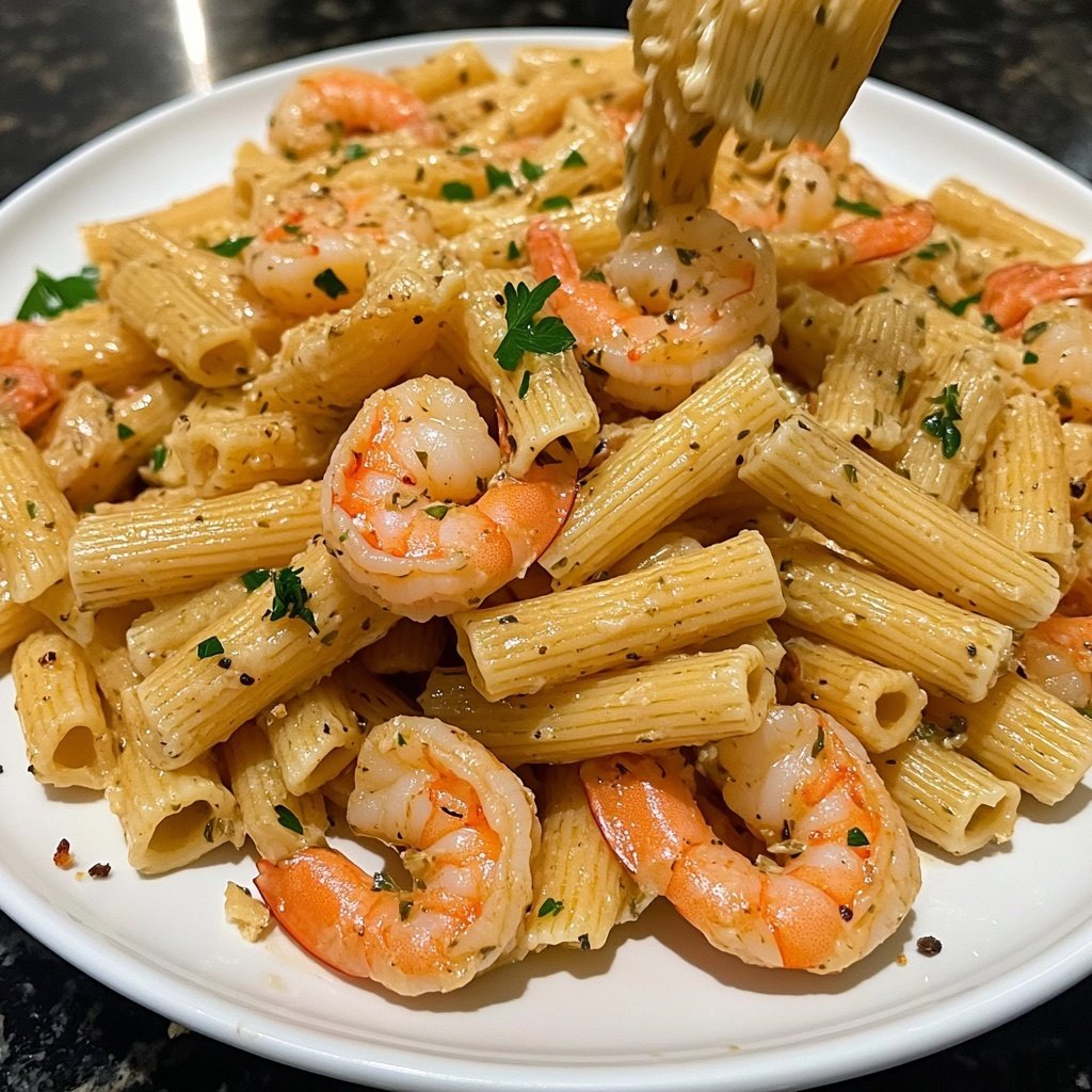 15-Minute Garlic Shrimp Pasta
