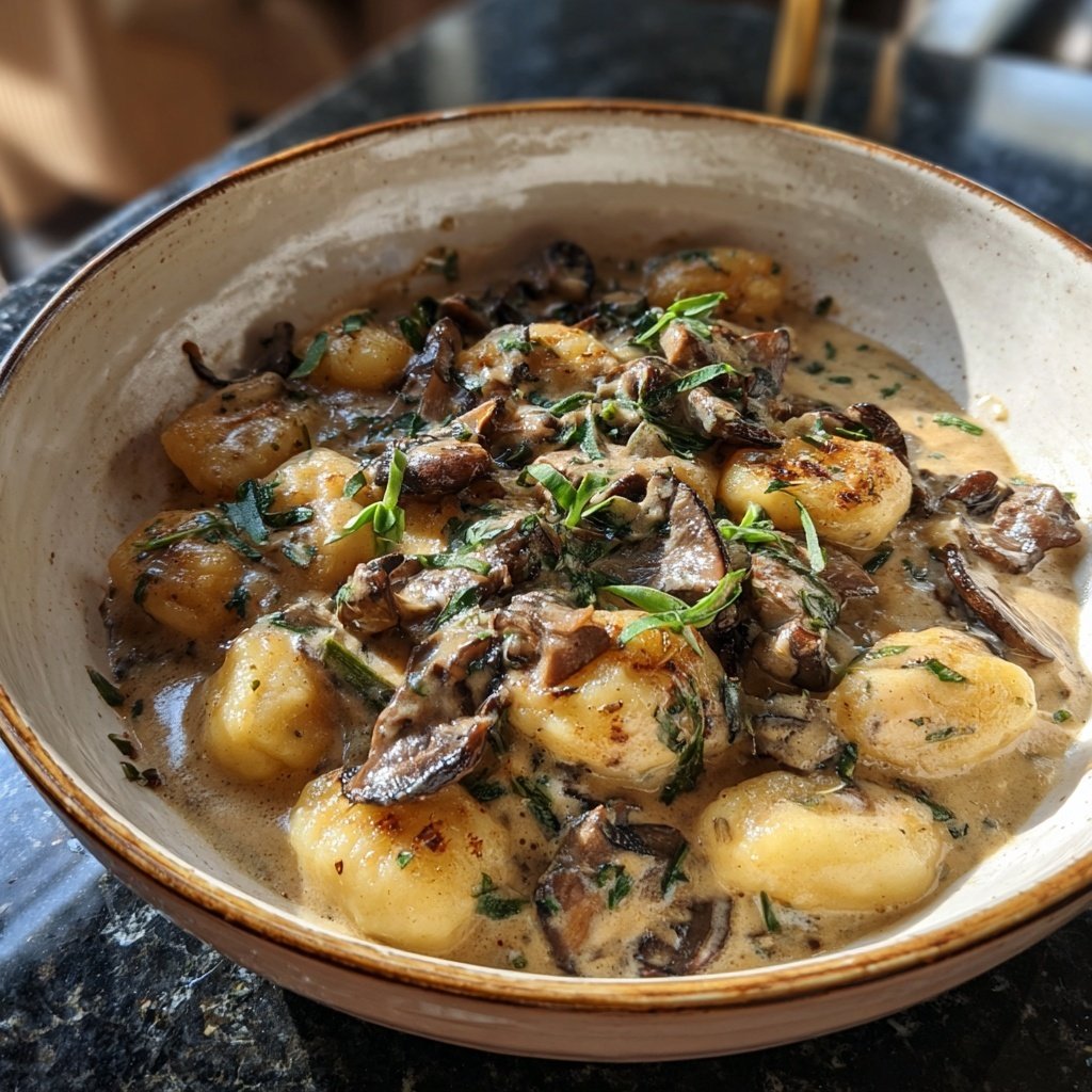 Creamy Mushroom Gnocchi