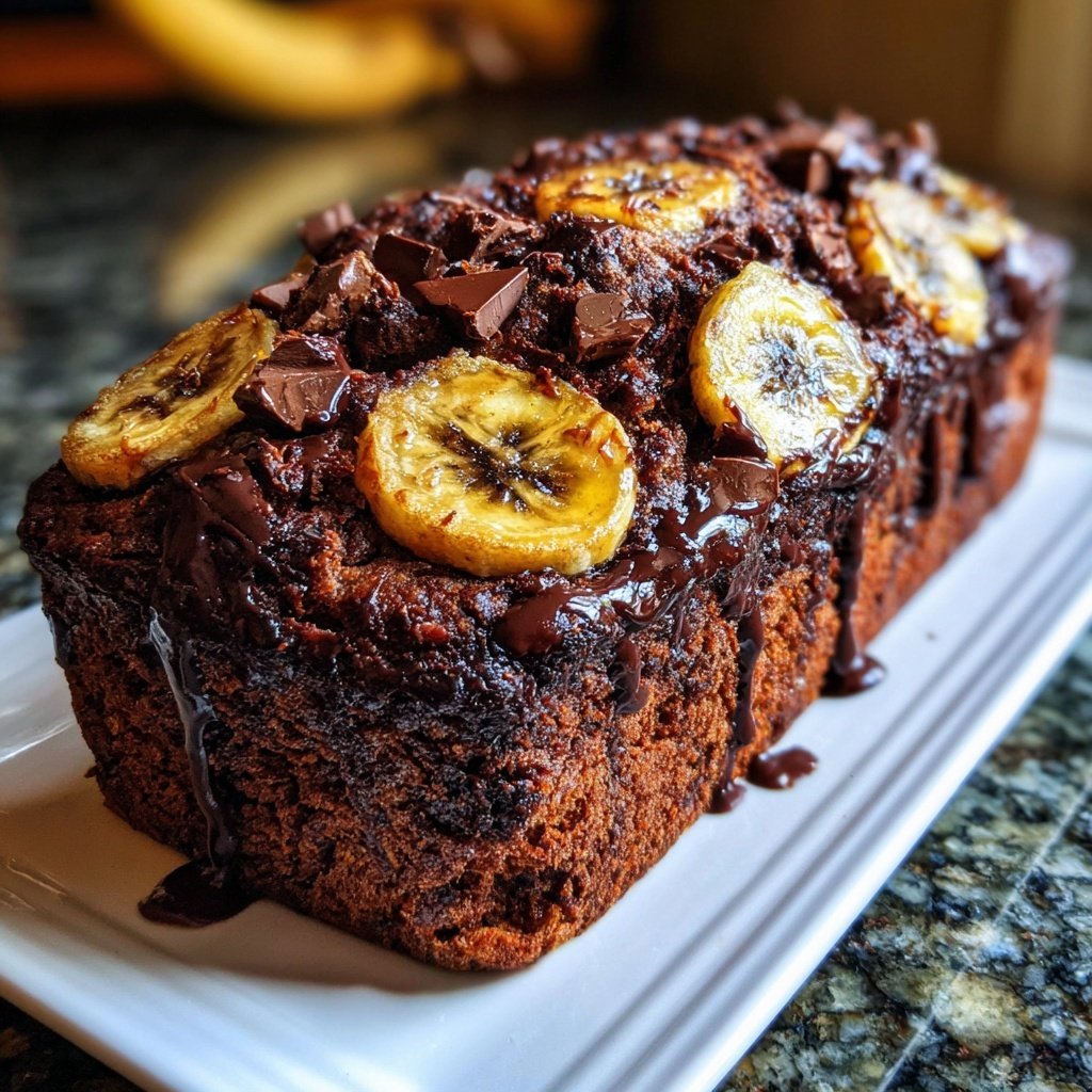 Super Bowl Dessert Chocolate Banana Bread