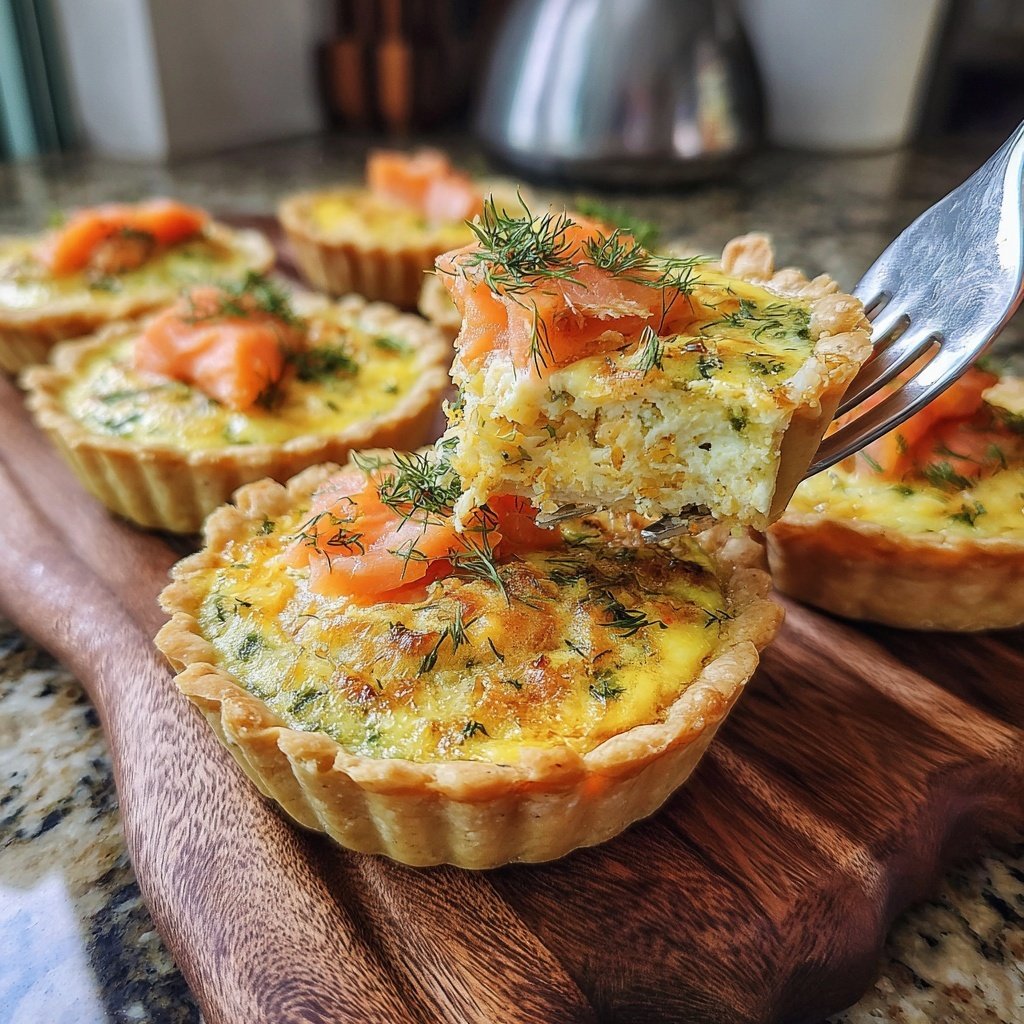 Mini Quiches with Smoked Salmon