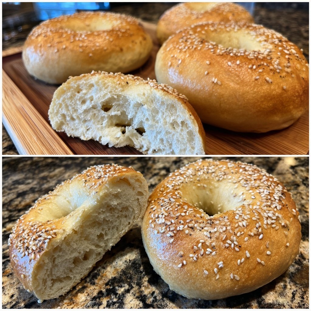 Soft Bagels Made With Greek Yogurt
