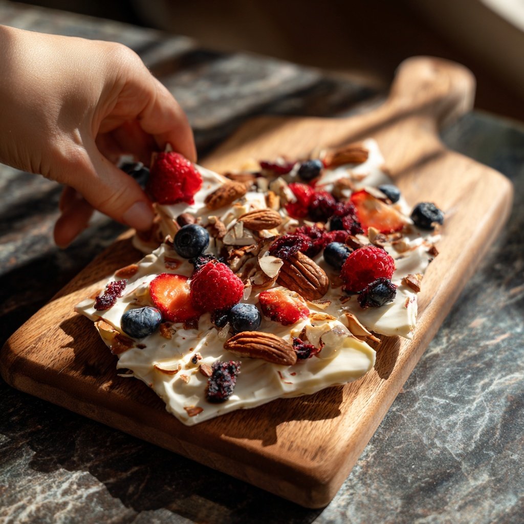 Healthy Snack Greek Yogurt Bark