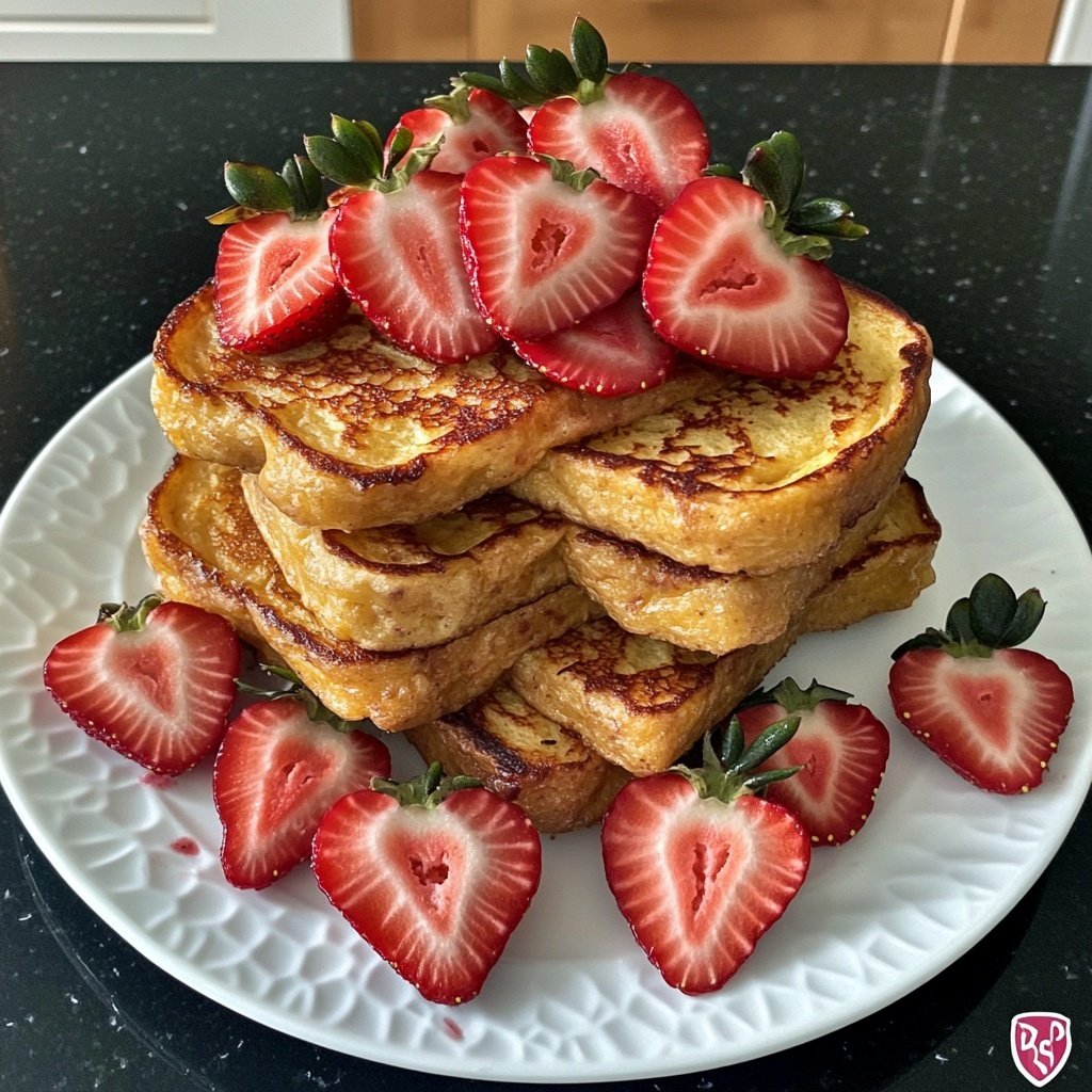 Valentine Breakfast Strawberry French Toast